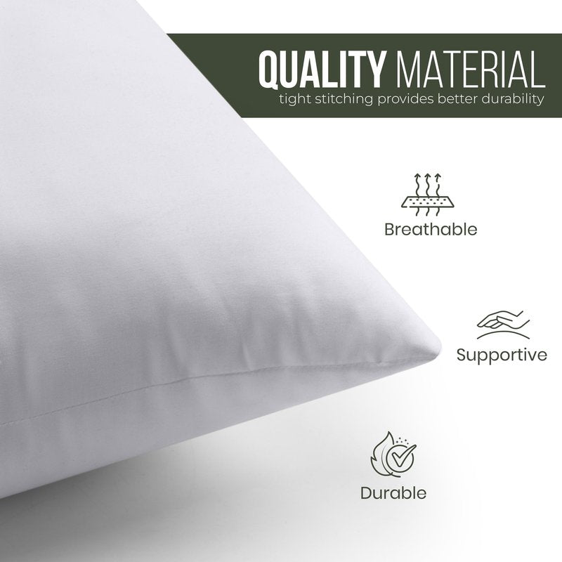 Utopia Bedding Throw Pillows (Set of 1, White) – 26 x 26 Inches Down Alternative Pillows for Bed, Sofa, and Couch - Fluffy Decorative Stuffer Pillow for Indoors & Outdoors