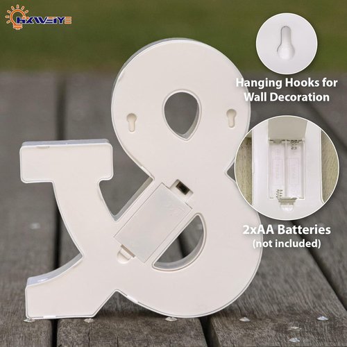 HXWEIYE LED Marquee Letters - Light Up Alphabet & Number Sign for Parties | Warm White Battery-Powered Decor