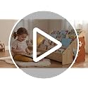4-Tier Montessori Toddler Bookshelf - Solid Wood Nursery Book Organizer