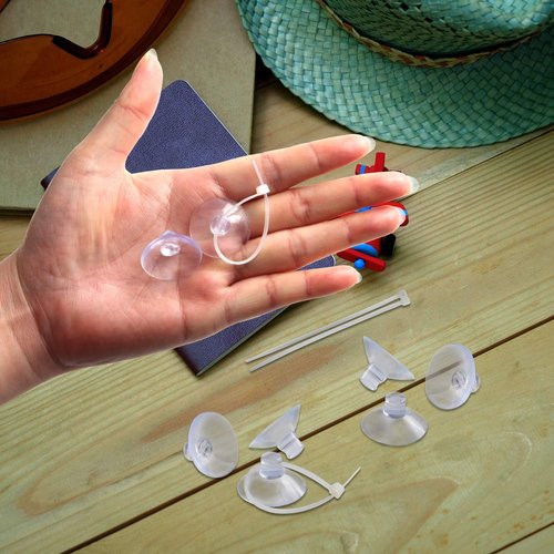 FEBSNOW Aquarium Suction Cups - 30 PCS Adjustable Clips for Fish Tank Plants & Moss Binding (10)