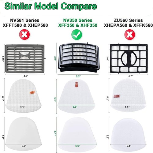 HUZUM Shark Vacuum Filter - Compatible with Navigator Lift-Away Models | High-Performance Replacement Filter