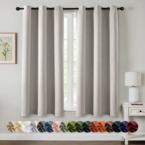MIULEE Blackout Curtains - Thermal Insulated Room Darkening Drapes for Bedroom & Living Room | 40 x 45 Inches, 2 Panels