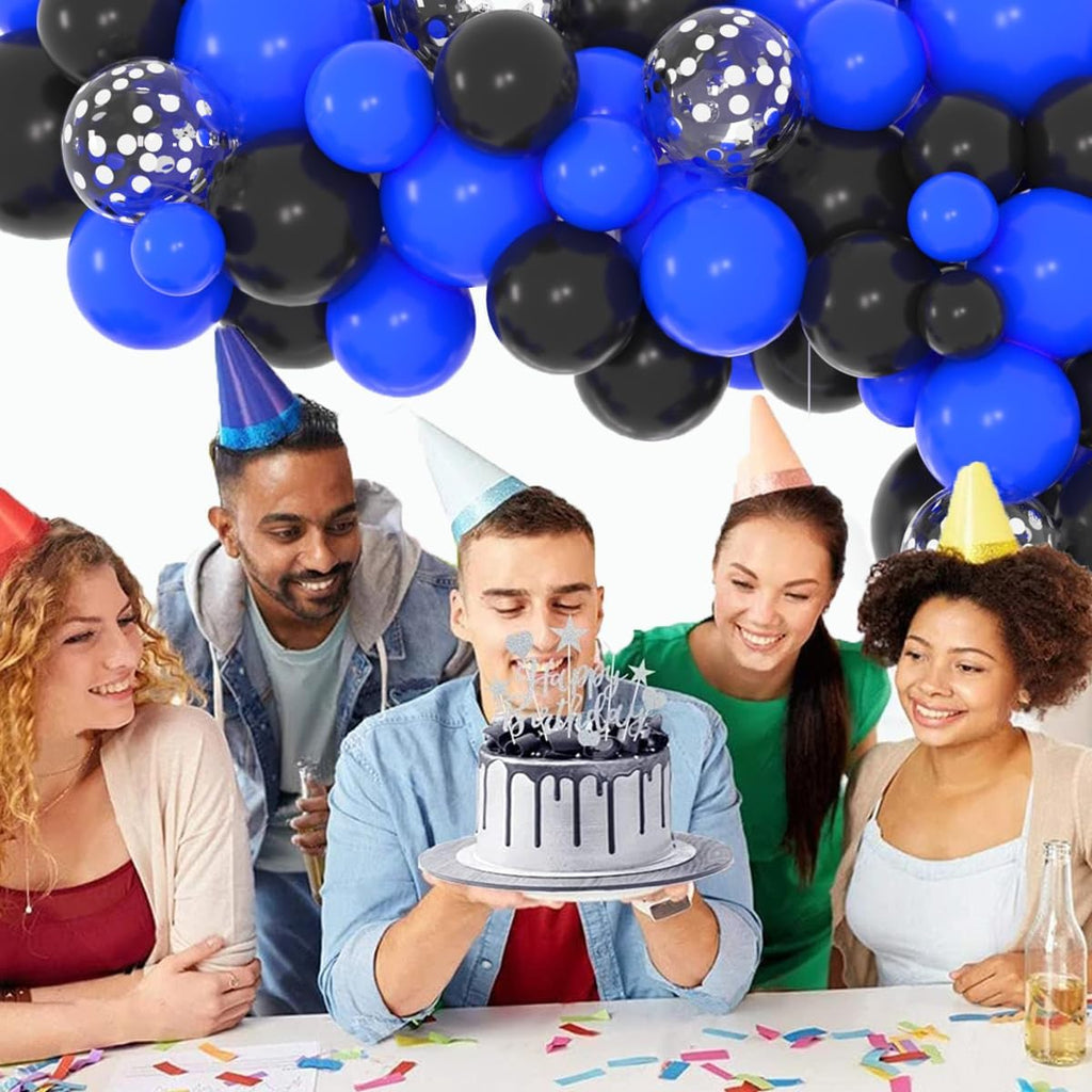 Royal Blue & Black Balloon Garland Arch Kit - Perfect for Boss Theme Baby Showers & Video Game Birthdays