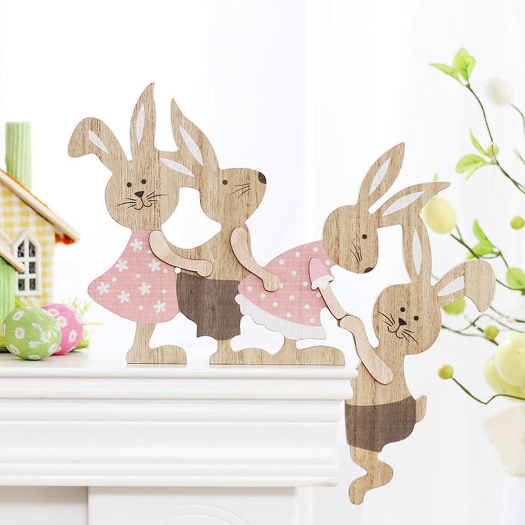 Party Wreath Rabbit Decoration - Easter Painted Rabbit Ornament for Home Decor | Perfect for Parties & Gatherings