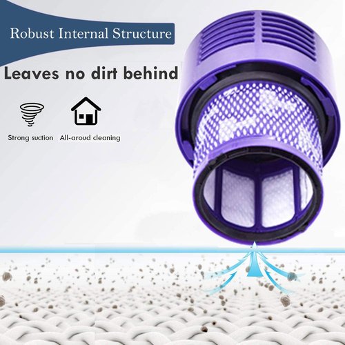 Dyson V10 Replacement Filters - High-Efficiency 3-Pack with Cleaning Brush for V10 Cyclone Series