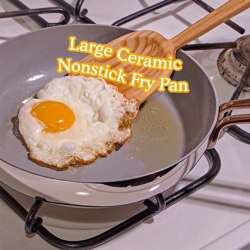 Great Jones Large Frying Pan - 10.25 Inch Nonstick Ceramic | Nontoxic, PTFE & PFOA-Free, Induction Safe