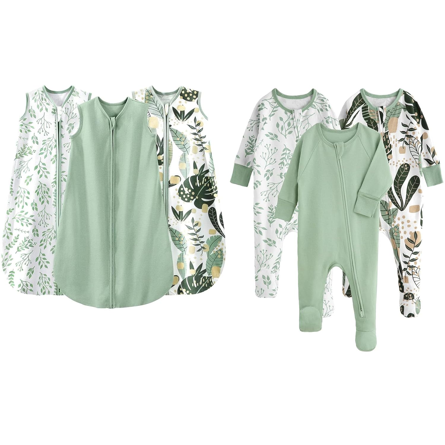 Yoofoss 100% Organic Baby Sleep Sack 0-6 Months & Baby Clothes Set 0-3 Months | Soft & Safe
