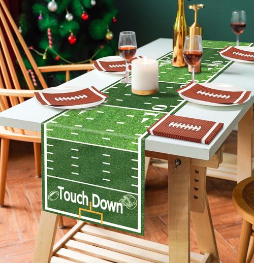 HEIPINIUYE 50 Pieces Football Paper Napkins 3-ply Bathroom Napkins Guest Disposable Hand Towels Dinner Napkins for Football Party Birthday Baby Shower Paper Guest Towels