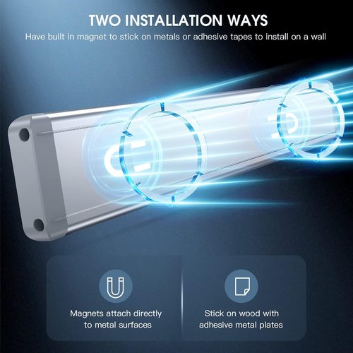 MCGOR Under Cabinet Lighting - 10-Inch Rechargeable Motion Sensor Lights | 5 Levels Dimmable, 2-Pack