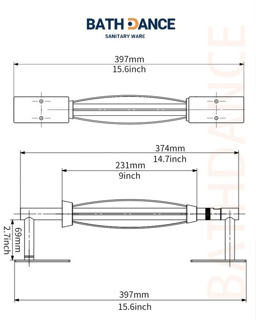 BATHDANCE Paper Towel Holder Under Cabinet, Single Hand Operable Roll Holder with Damping Effect,No Drilling or Wall Mounted SUS304 Stainless Steel for Kitchen Bathroom (Brushed Gold)