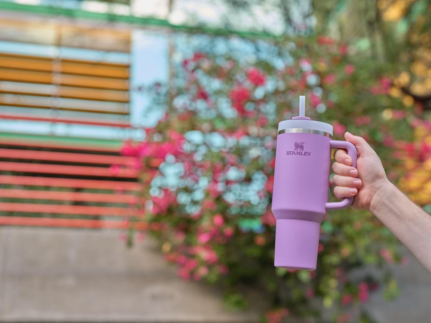 STANLEY Quencher H2.0 Tumbler - 40 oz Insulated Stainless Steel with Handle & Straw | BPA-Free | Lilac