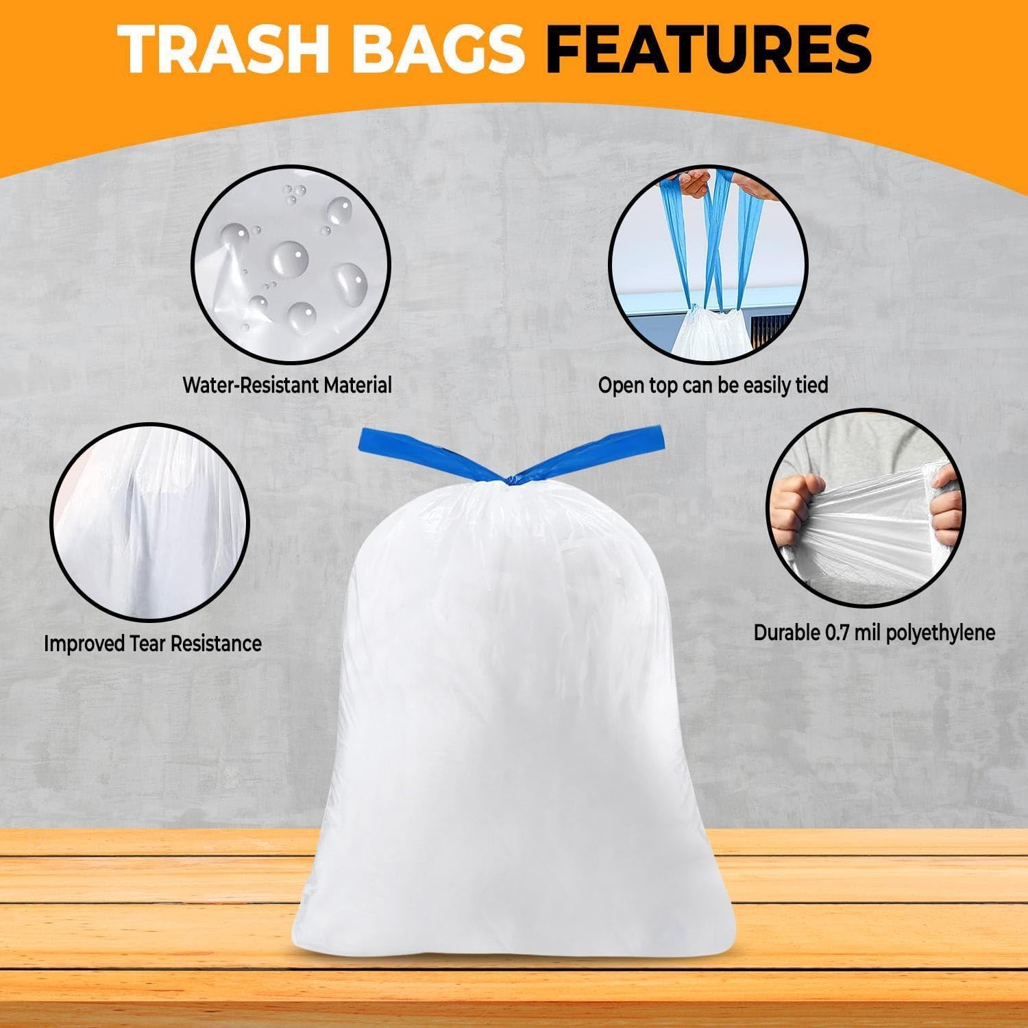 Odorshield Tall Kitchen Trash Bags - 13 Gallon Lavender Fresh, 100 Count for Odor Control