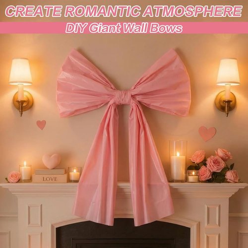 Frienda 9 Pcs Giant Bows | Large DIY Wall Decorations for Baby Showers, Weddings & Parties - Pink
