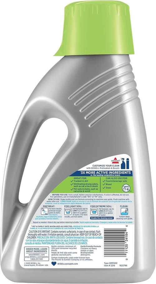 Bissell PET PRO OXY Urine Eliminator - Deep Clean Solution with Febreze & StainProtect Technology | 48oz