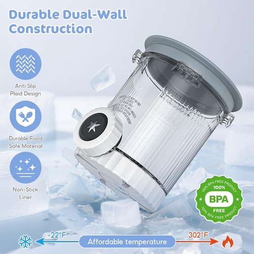 2 Pack NC700 Pints and Lids Replacement Parts, 16oz Creami Swirl Pints and Lids Container Compatible with NC700 Series Ninja Swirl Ice Cream & Soft Serve Makers