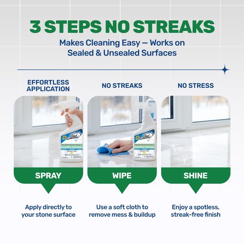 Black Diamond Stoneworks Granite Counter Cleaner: USDA Certified BIOBASED- Safe for Granite and other stone countertops. Safe for food contact formula to keep your countertops looking fresh and clean!