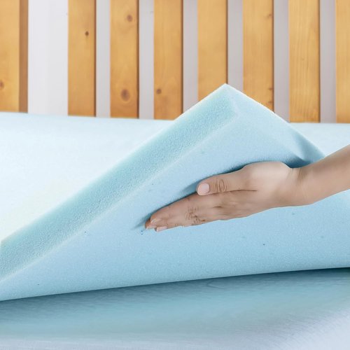 Best Price Mattress 1.5 Inch Ventilated Memory Foam Mattress Topper - Cooling Gel Infusion, King Size
