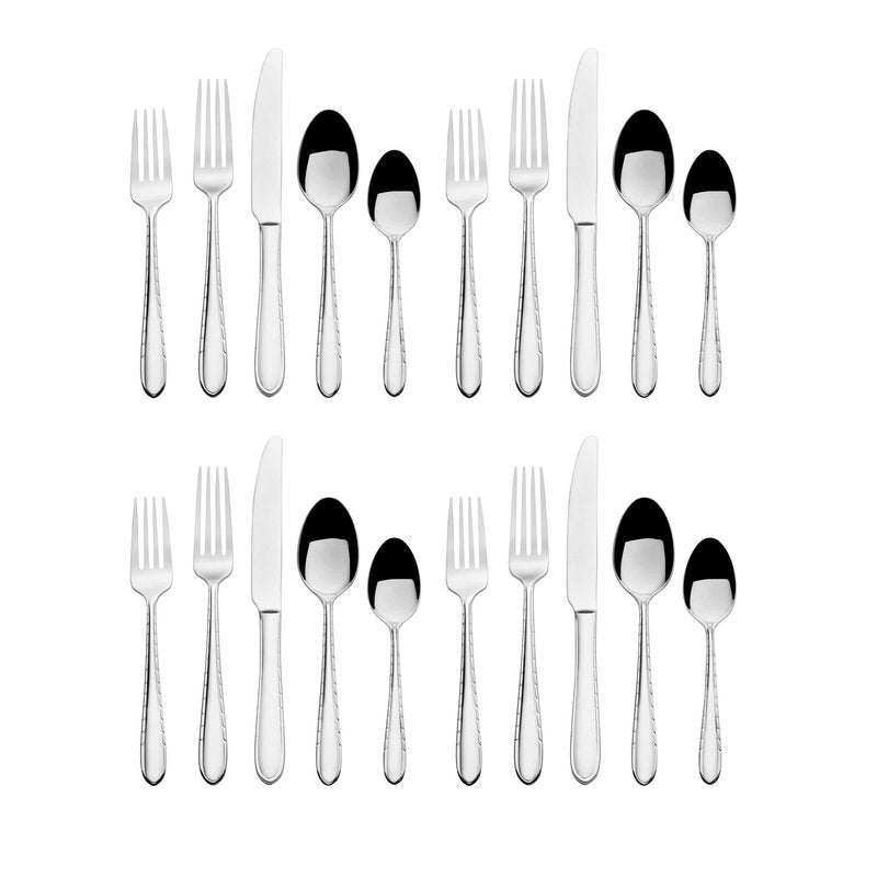 Mikasa Arturo 18/10 20 Piece Stainless Steel Flatware Set, Service For 4