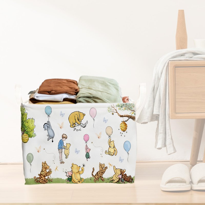 ZsaTuiy Winnie Basket,the Pooh baby Stuff,Winnie Nursery Decor Laundry Hamper With A Waterproof PECoating, Foldable, Bathroom and Bedroom SetClothes ,Toys Bin, Baby Nursery Hamper Decor