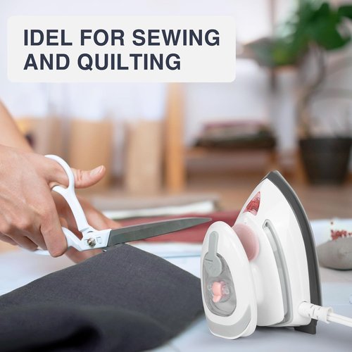 Beautural Mini Travel Steam Iron - Dual Voltage, Temperature Control, Non-Stick Soleplate | Perfect for Sewing & Quilting