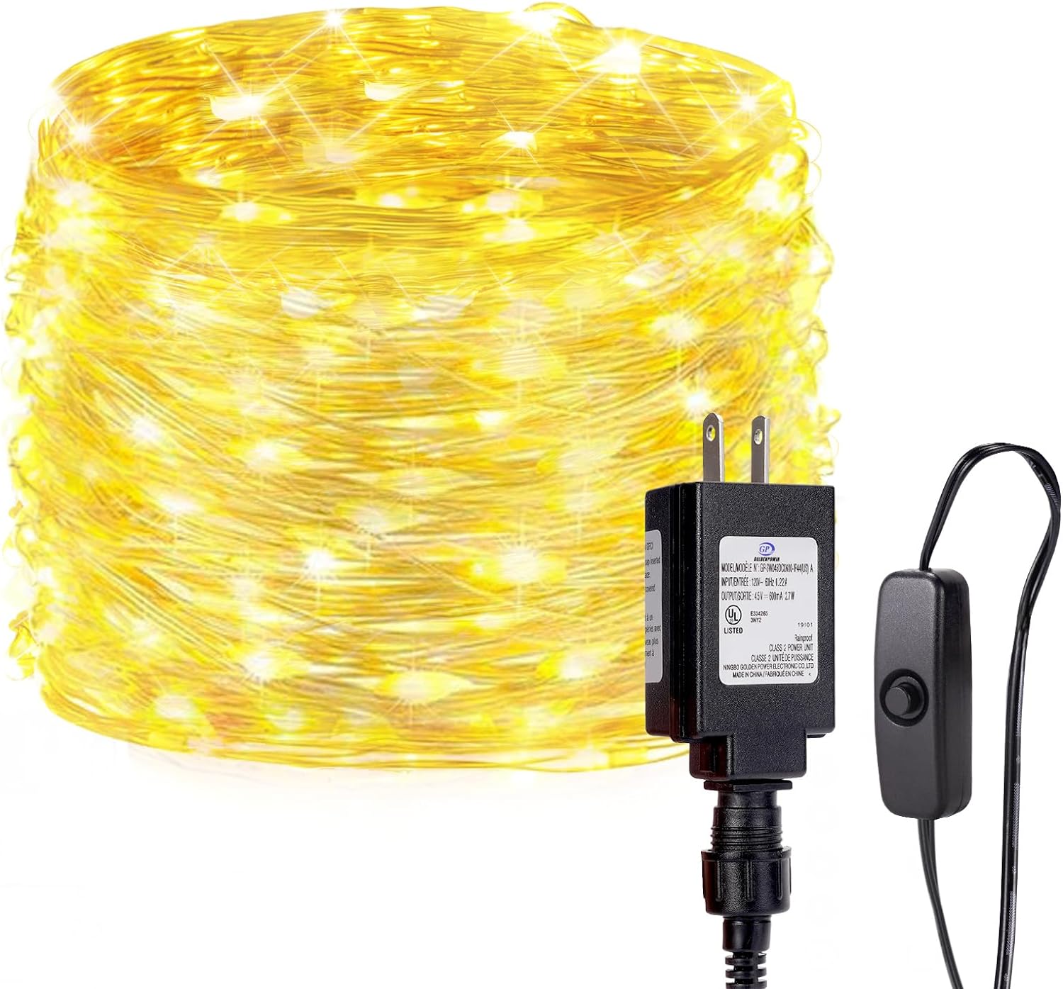 Skiennix 33ft Warm White Fairy Lights - 100 LED Waterproof Copper Wire String Lights for Indoor & Outdoor Decor