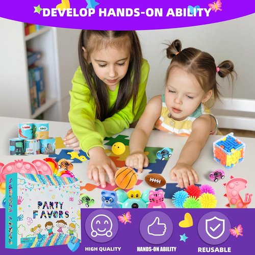 Fidget Toys Pack by [Brand Name] - 1000 Pcs Bulk Party Favors for Kids | Stress Relief & Sensory Fun