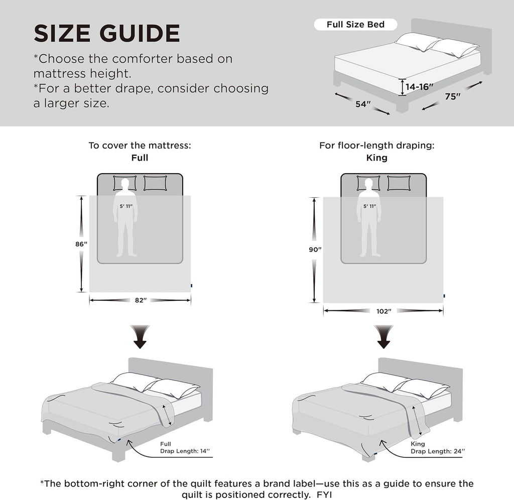 Bedsure Comforter Duvet Insert - All-Season Quilted Full Size Bedding Blanket, GentleSoft Down Alternative, 86 x 82 Inches, Red
