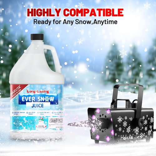 Hakuta Snow Machine Fluid - Long-Lasting Snow Juice for Perfect Winter Scenes | 1 Gallon