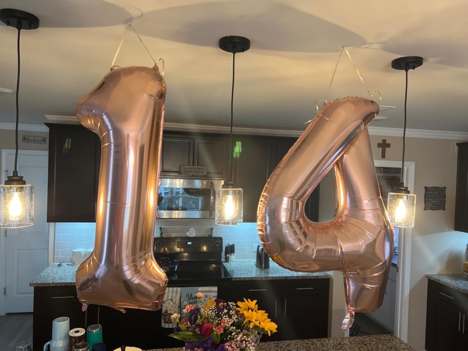 Rose Gold 40-Inch Number Balloons - Perfect Birthday Party Decoration for 11th Celebrations