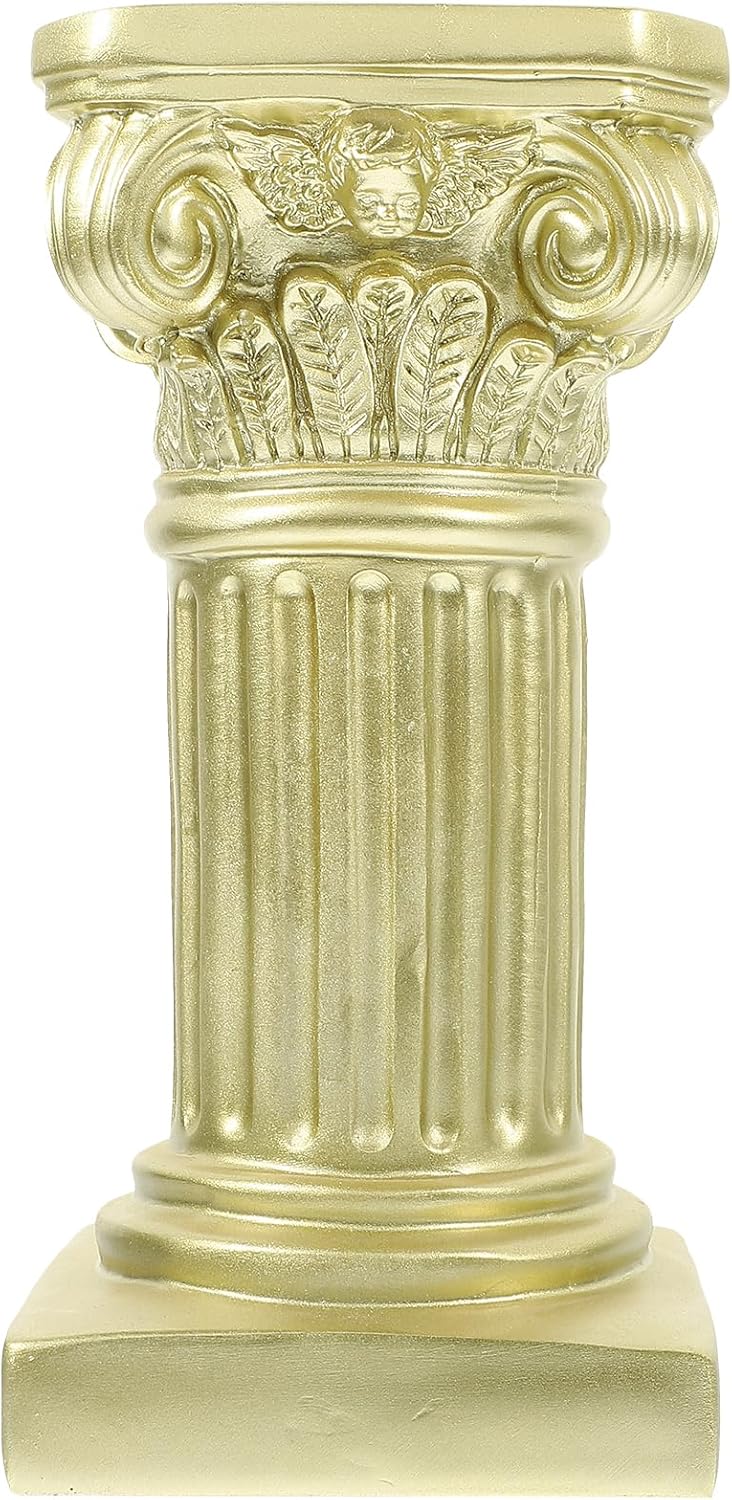 Uonlytech Nordic Marble Roman Column Candlestick - 7.67" x 3.74" Elegant Marble Pillar Candleholder for Cozy Home Decor & Gifts