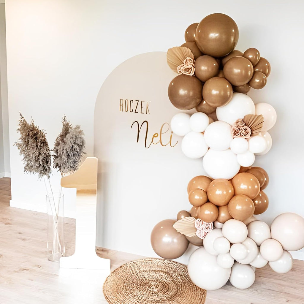 Voircoloria Brown Balloons - 12-Inch Latex Party Balloons | 66-Pack for Weddings, Birthdays & More
