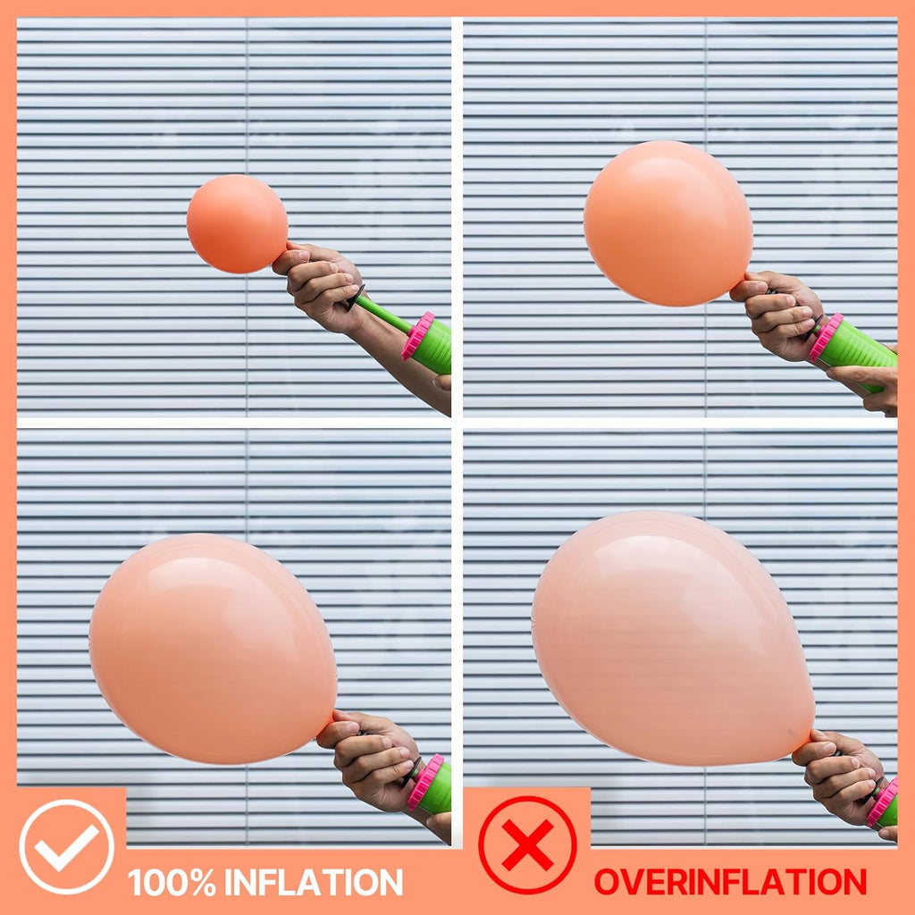 PartyWoo Peach Balloons - 50pcs 12 Inch Light Orange Latex Helium Balloons for Celebrations