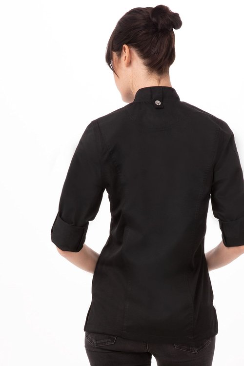 Chef Works Women's Hartford Chef Coat, Black, XX-Large