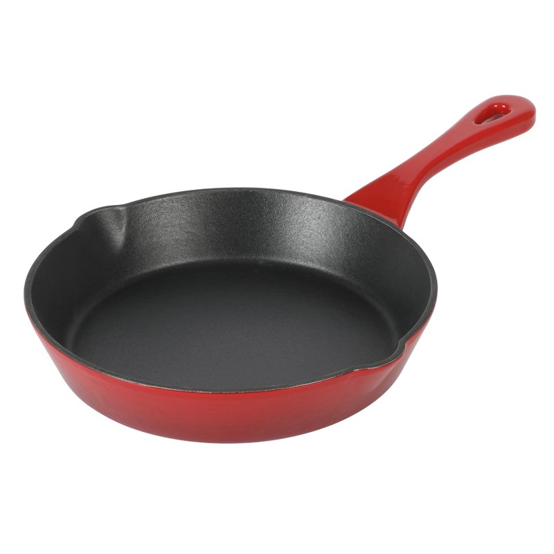 Crock-Pot 8 Inch European Enameled Cast Iron Skillet - Gradient Red