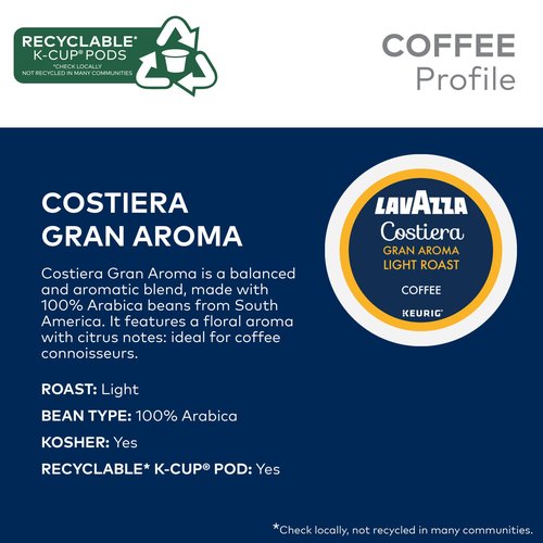 Lavazza Coffee Variety Pack, Keurig Single-Serve K-Cup Pods, 64 Count