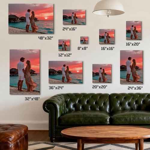 **High-End Custom Canvas Prints by [Brand Name] - Solid Wood Frame, Ready to Hang | Perfect Gift for Weddings, Home, Pets, Travel Photos (11"L x 14"W)**