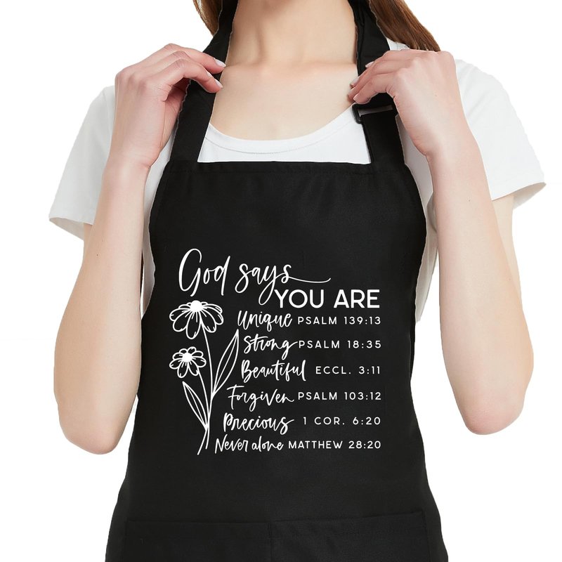 OzosKeiw Cooking Aprons for Women with Pockets Funny, Cute Womens Kitchen Apron for Baking, Cooking Gifts for Mom Mothers Day Baker Chef Wife Christmas Thanksgiving Birthday