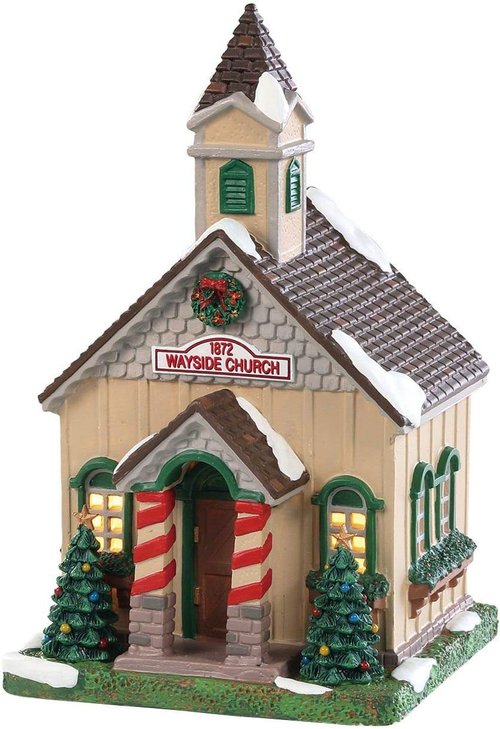 Lemax Village Collection Wayside Church - Charming Decorative Piece for Holiday Displays