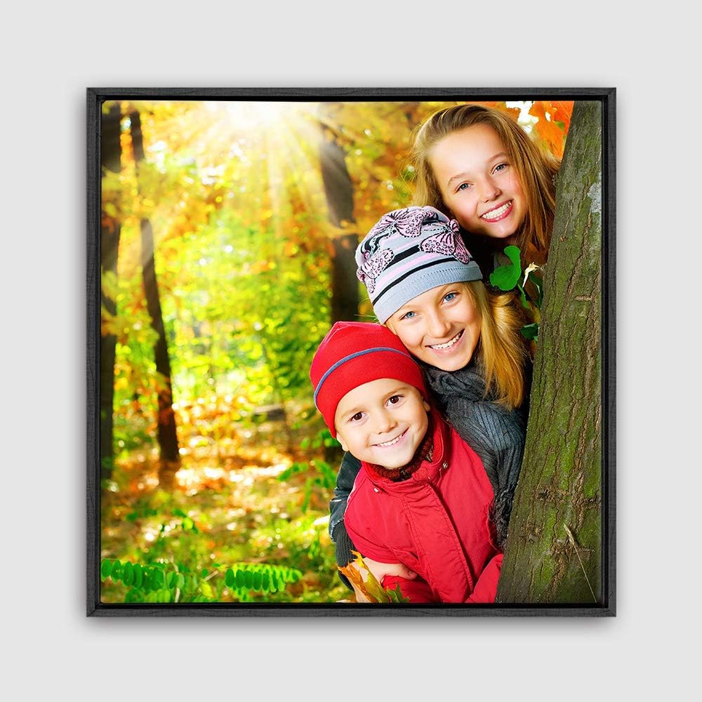 wall26 Framed Canvas Wall Art - Custom Home Decor for Living Room & Bedroom | 16"x16", Black Frame