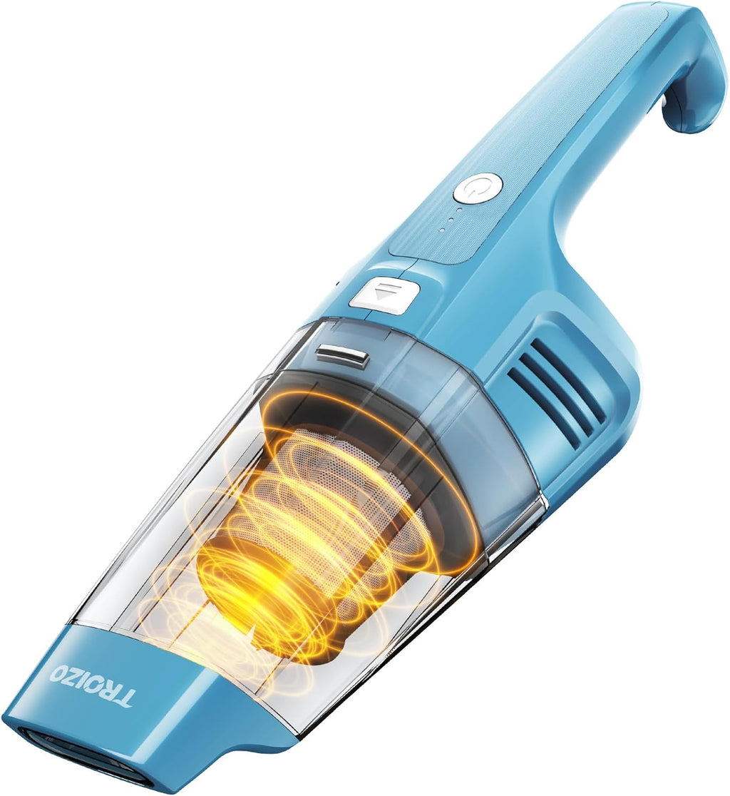 TROIZO Cordless Handheld Vacuum - 14500PA Powerful Suction | Rechargeable & Portable for Home, Office, Car, Pet