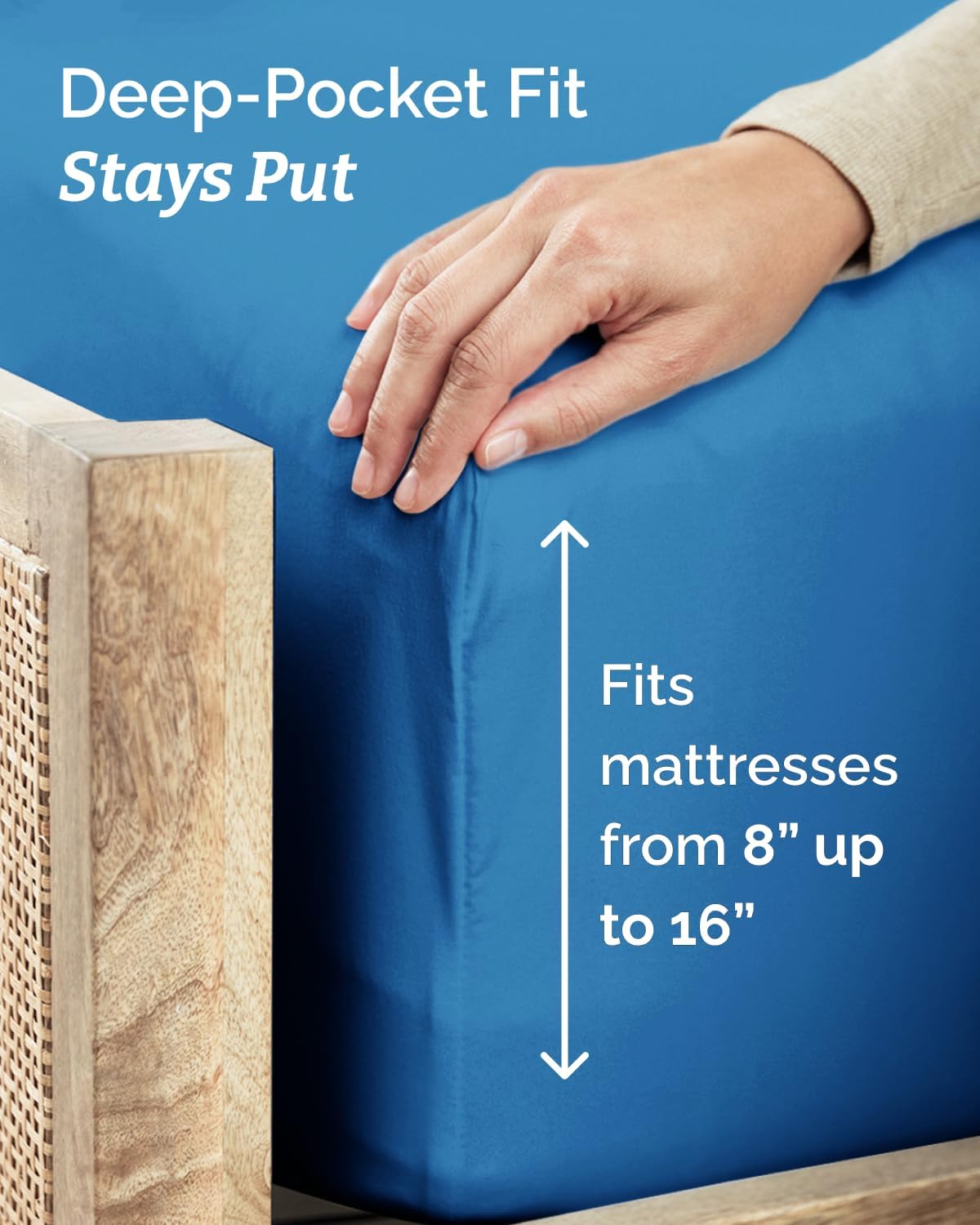 Skiennix Twin XL Sheet Set - Comfy Cooling Bed Sheets - Luxury Hotel Quality - Deep Pockets, Wrinkle-Free - Royal Blue