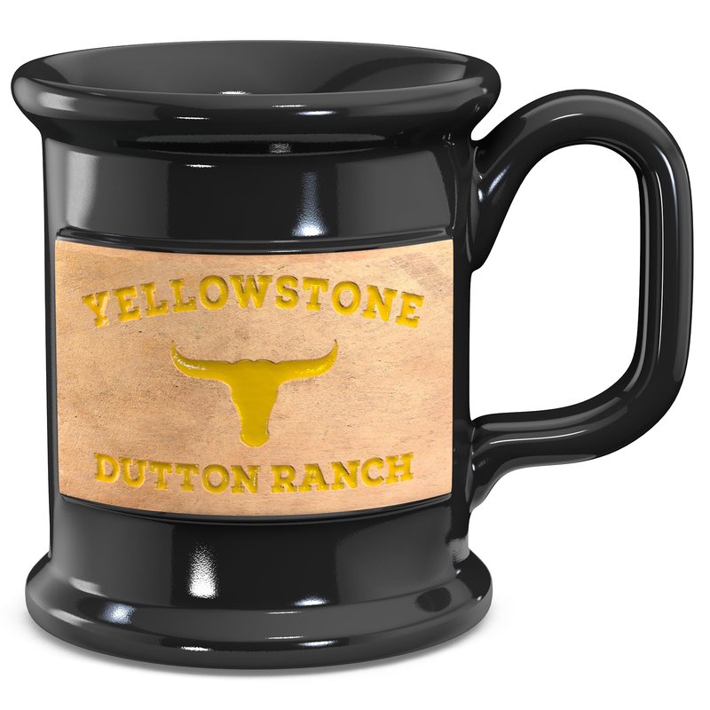 Old Southern Brass 16 Ounce Handmade Ceramic Coffee Mug - Yellowstone Dutton Ranch - American Owned & Operated Company