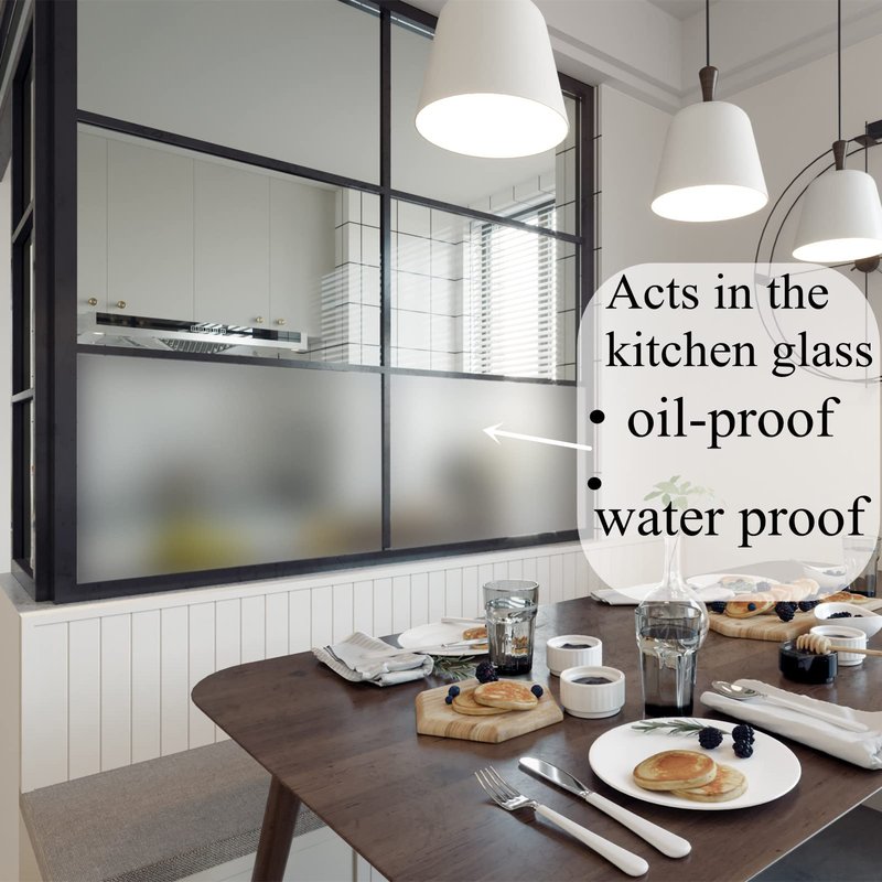 Heroad Clear Contact Paper Self Adhesive Shelf Liner for Kitchen Cabinets Multipurpose Protective Film Removable Cabinet Liners for Shelves Waterproof Privacy Film Matte Window Films Vinyl 17.7"x20ft