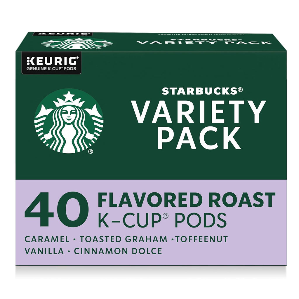 Starbucks K-Cup Coffee Pods - Flavored Hot or Iced Coffee Variety Pack | 40 Keurig Pods