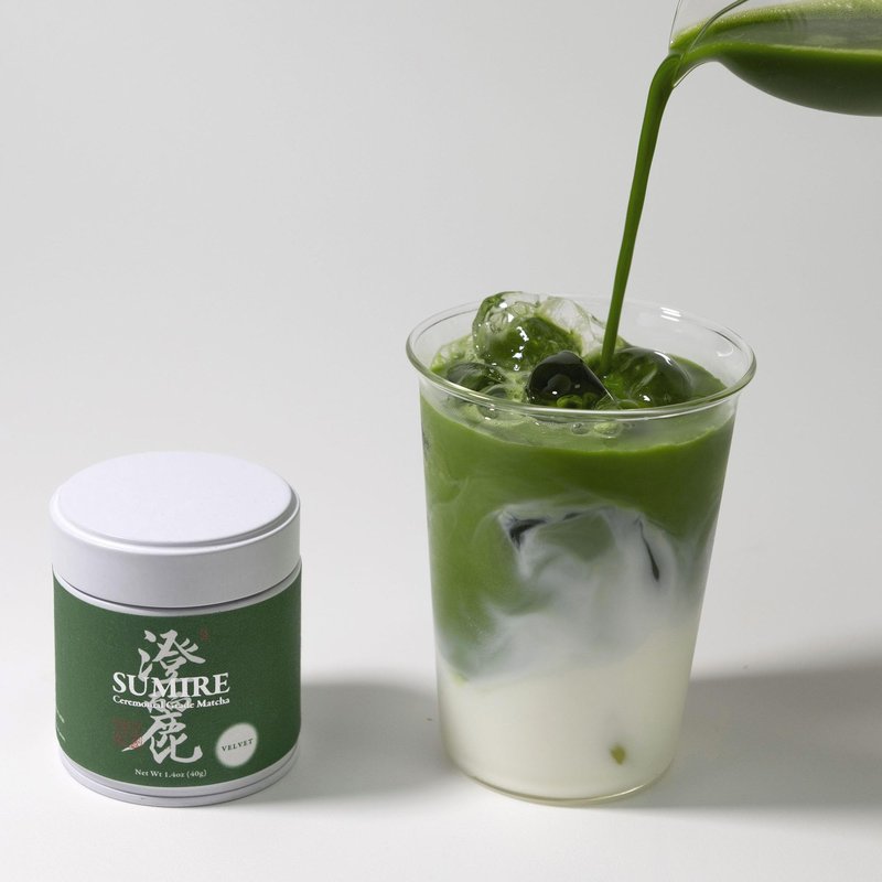 SUMIRE Matcha Ceremonial Grade Matcha Powder Made in Japan Kagoshima, Vibrant Green, Smooth, Umami, Antioxidant-Rich, Perfect for Lattes (VELVET)