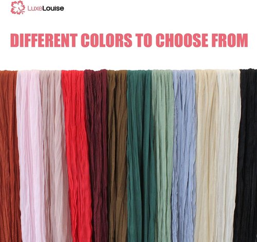 LuxeLouise Cheesecloth Table Runner - 120 Inch Chiffon Gauze for Elegant Table Decor | Dusty Pink, 2 Pack