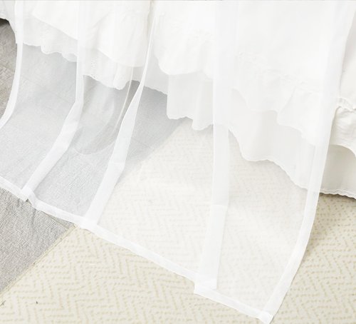 Akiky Canopy Bed Curtains White Bed Canopy Drapes Sheer Curtain Bed Scarf 1 Curtains Panel for Full Queen Size Bed décor