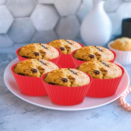 BSDLZCH 8inch Air Fryer Cake Pan, Non-stick Air Fryer Cake Barrel Square Deep Baking Pan Pizza Baking Pan for Instant Pot Cake Tray Basket Kitchen Accessorie Set (with 6 muffin cups)