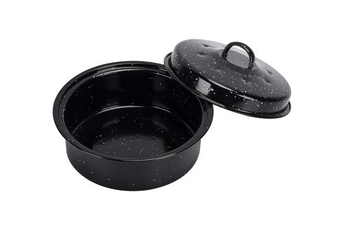 ENAMORY 3-QT Black Covered Round Roaster Pan