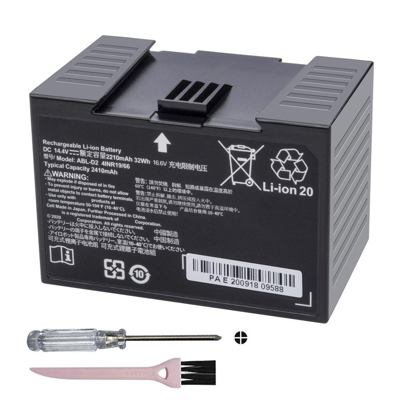 ABL-D2 Battery Compatible for iRobot Roomba j7 i4 i8, j7 j7+ j7550 i4 i4+ i4150 i6 i8 i8+ i8550, Combo j5 i5 j7+ j8 j9 j9+, Roomba e5 e6 e5150 e5152 e6198 ABL-D2A ABL-D1 Vacuum Cleaner 32Wh/2210mAH